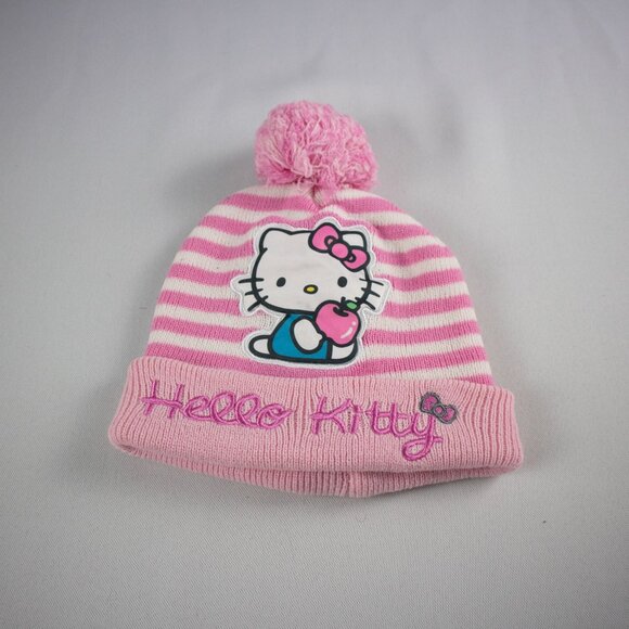 Hello Kitty Sanrio Logo Pink Toque Pompom - Picture 3 of 6